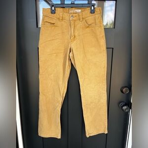 Carhartt Men's 32x32 Rugged Flex Relaxed Fit Khaki Canvas 5 Pocket Work Pants